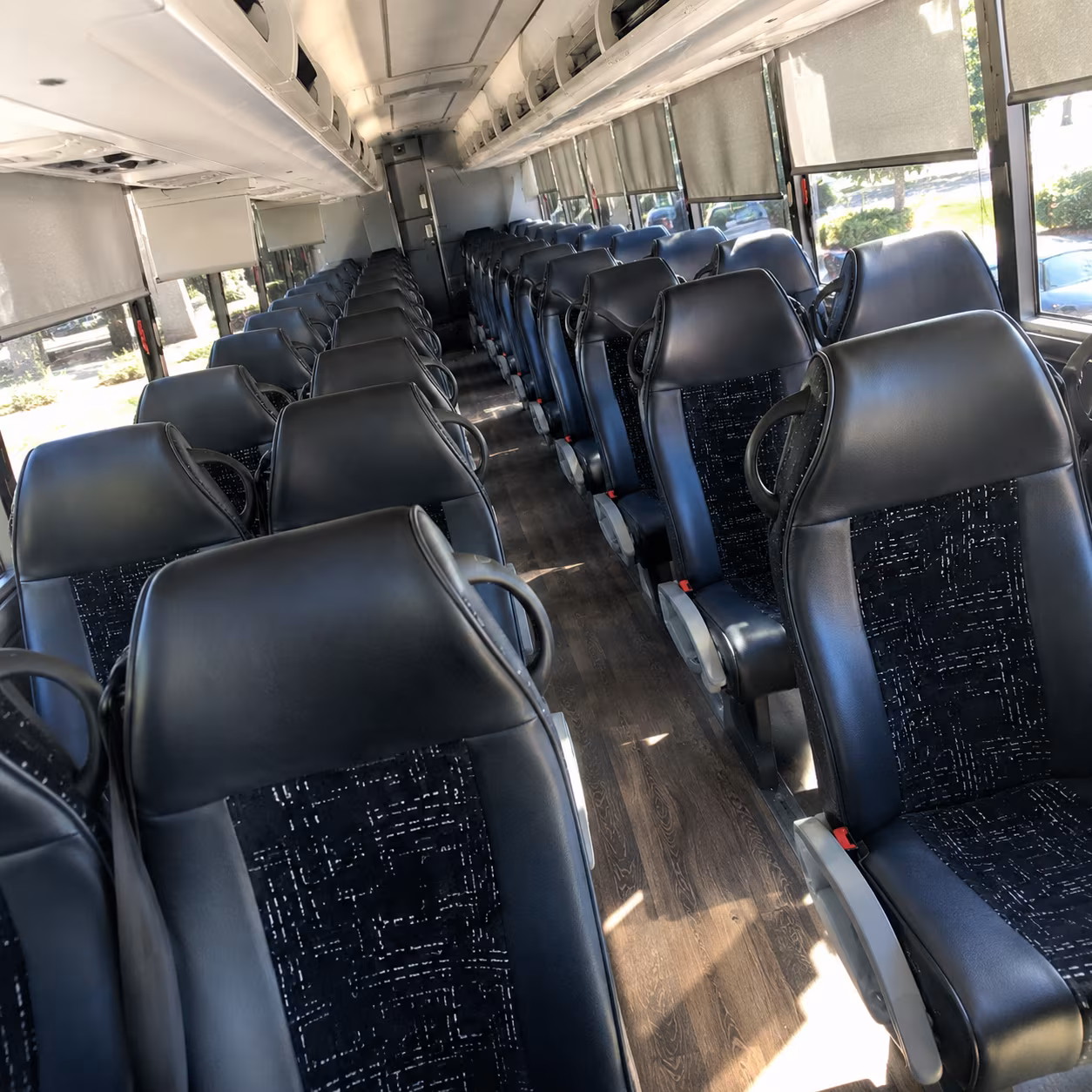 56 passenger charter bus interior