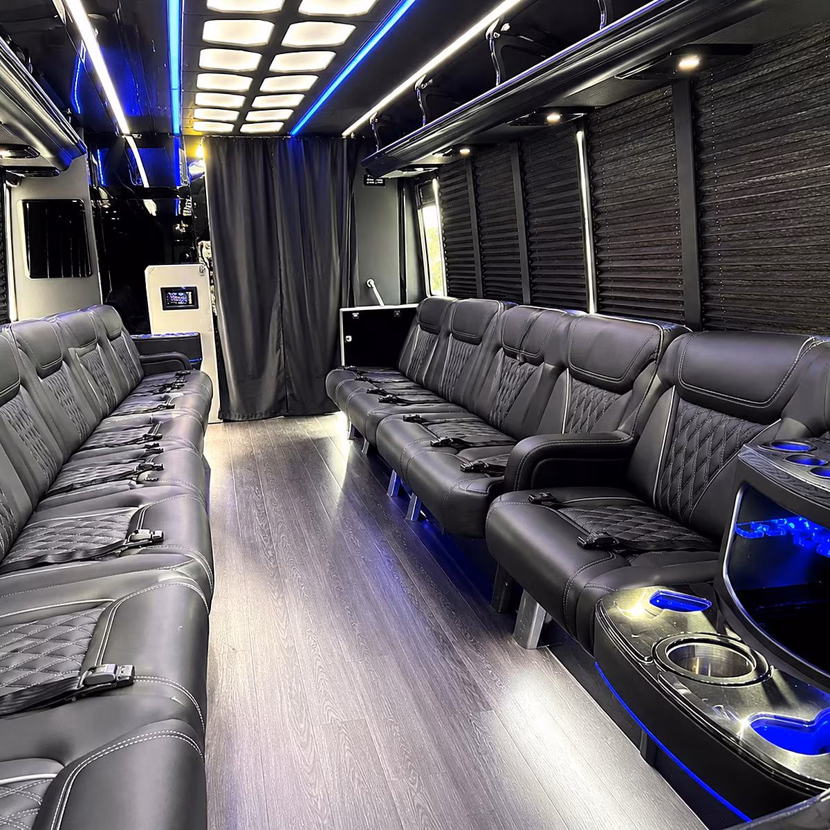 vista party bus rentals inside